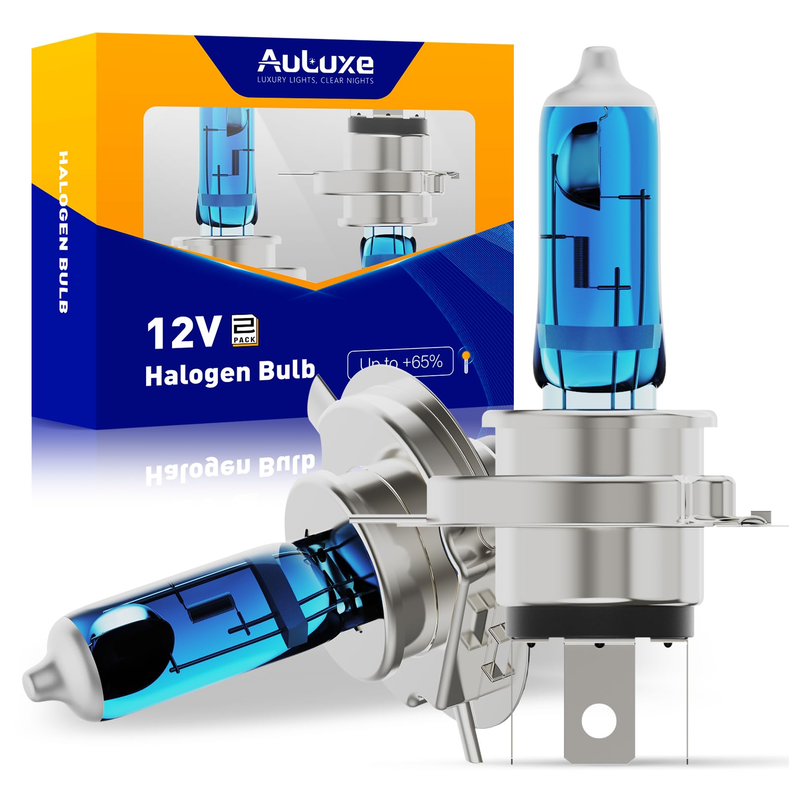 AULUXE Compatible with Toyota FJ Cruiser 2007-2014 Halogen Headlight Bulb Combo - 185% Brighter 5000K White High/Low Beam, Plug and Play, 2-Pack