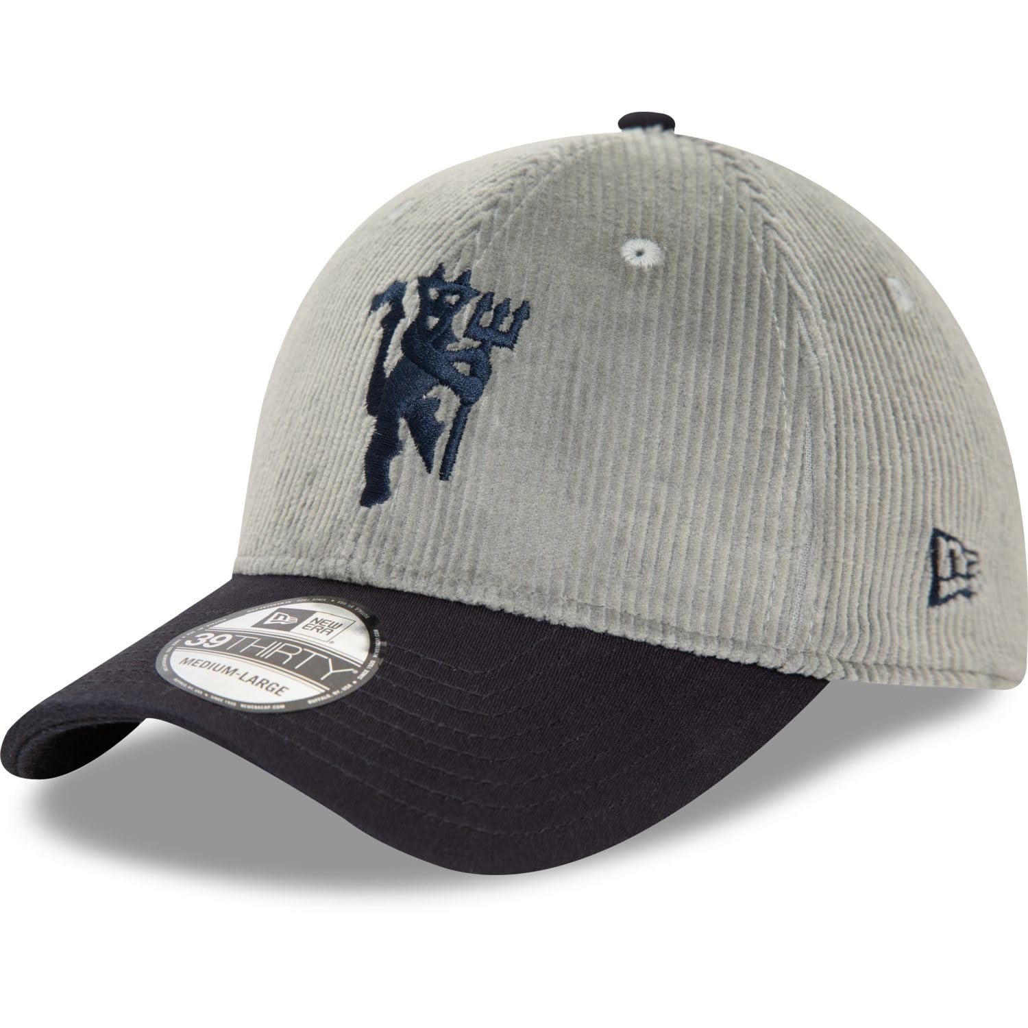 New Era Men's Grey 39Thirty Baseball Cap Hat Micocord Manchester United Fc