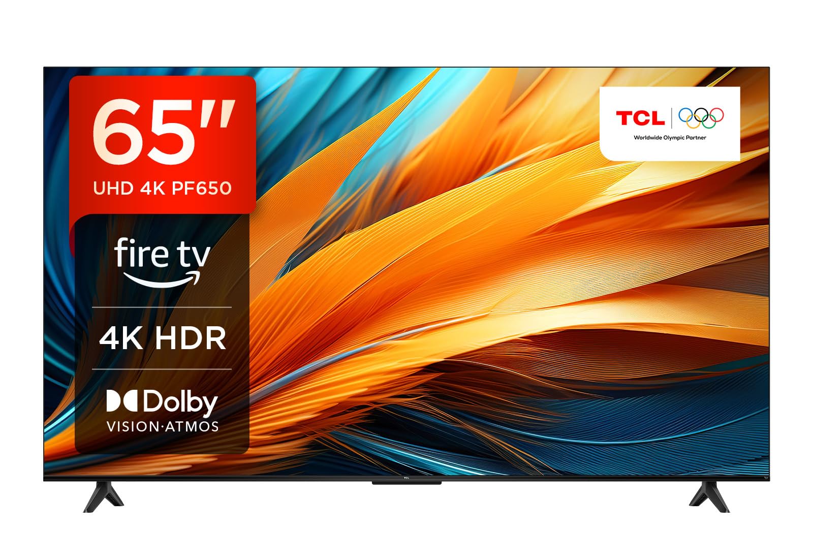 TCL 65PF650 65 Pouces 4K Ultra HD, HDR TV, Smart LED Fire TV (Dolby Vision, Dolby Atmos, DTS, HDR 10, Airplay2, Miracast)