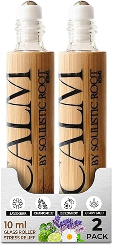 Miniatura 7 de Rodillo de aceite esencial para calmar, mezcla de aceite esencial calmante en rollo, rodillo de vidrio de 0.3 fl oz, alivio del estrés, mezclas de