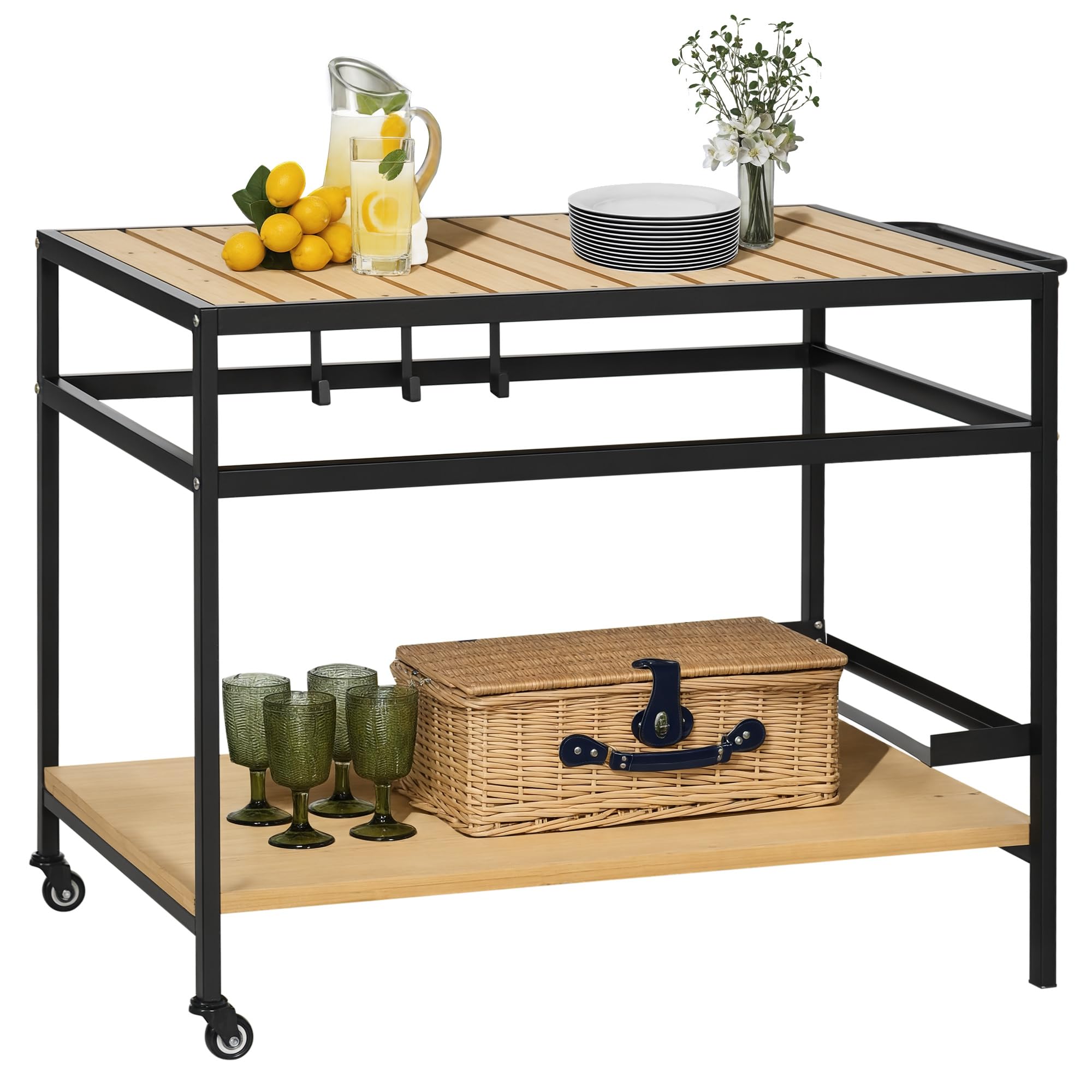 outsunny desserte chariot plancha
