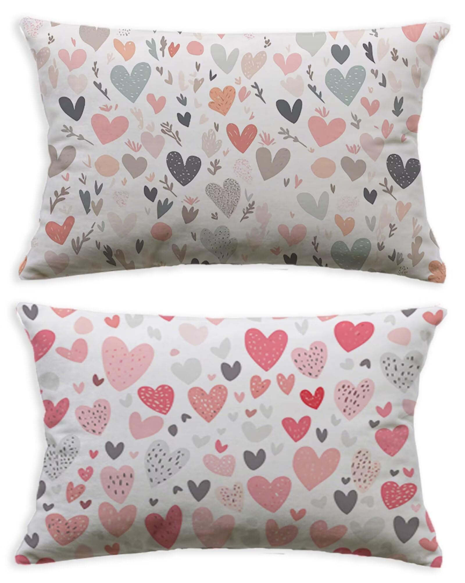 Taie oreiller 40x80 lot de 2 rectangulaire blanc housse de coussin velours pour salon maison et chaise