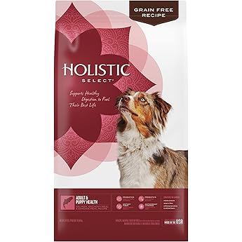 Holistic Select Natural Grain Free Dry Dog Food, Small & Mini Breed Puppy Recipe, 4-Pound Bag