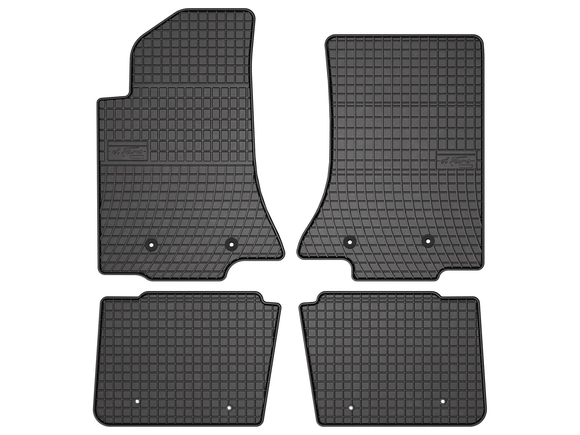 Tapis en Caoutchouc pour Opel Omega B (1994-2003) Lot de 4 Noirs, SOLIDPRO