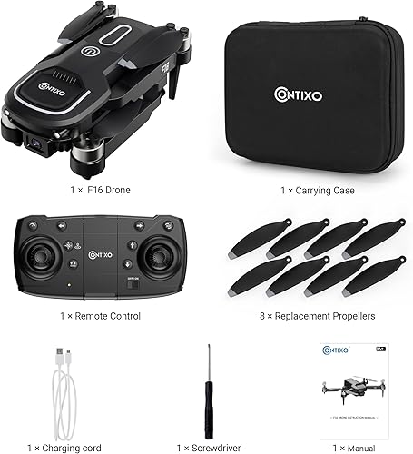 Miniatura 9 de Contixo Dron GPS plegable F22 con cámara 4K, tiempo de vuelo de 18 minutos, sígueme, retorno automático, cuadricóptero RC de largo alcance