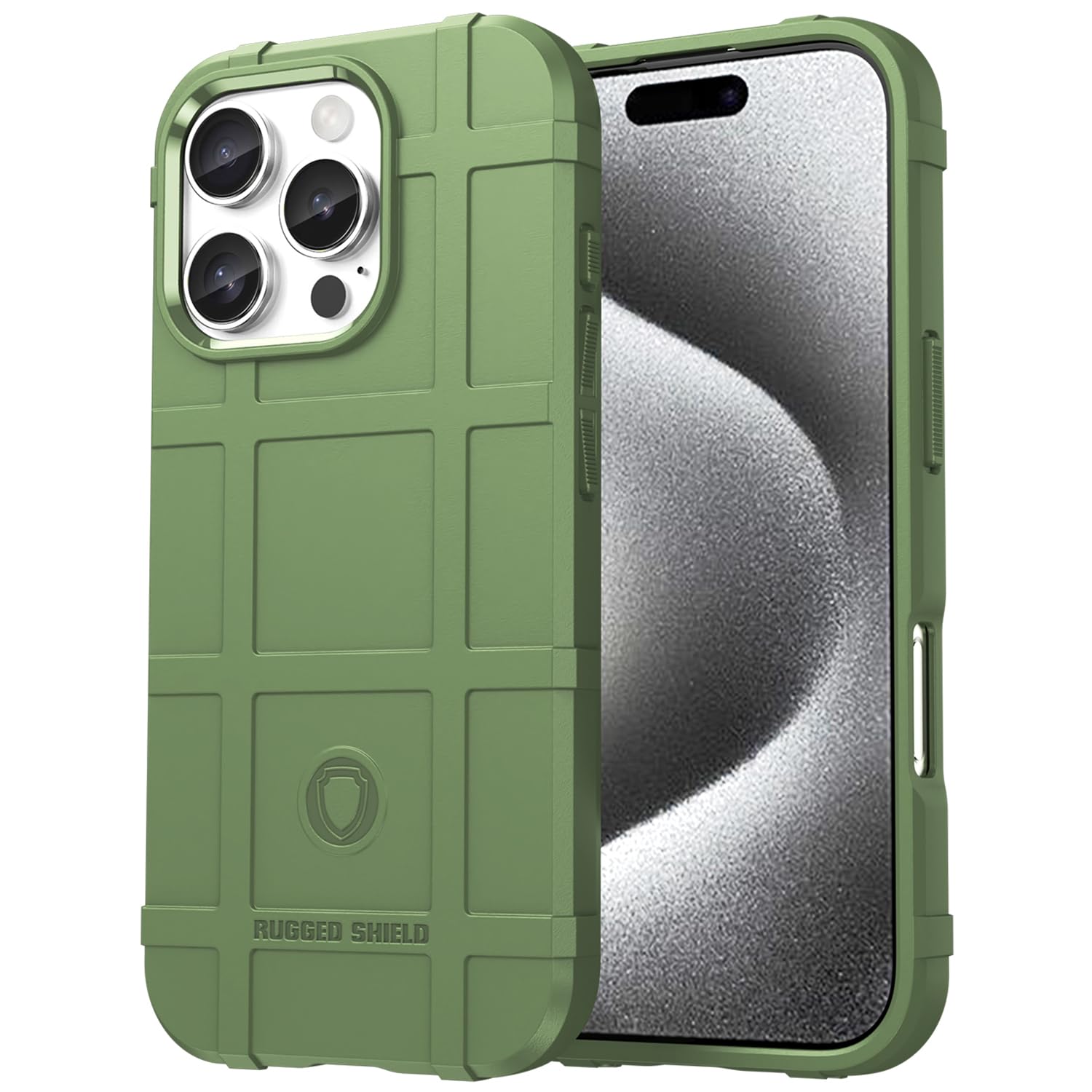Monwutong Slim Fit Case for iPhone 16 Pro,Rugged Shield Outdoor Durable Phone Case,Military Grade Anti-Drop Protection and Camera Lens Protection