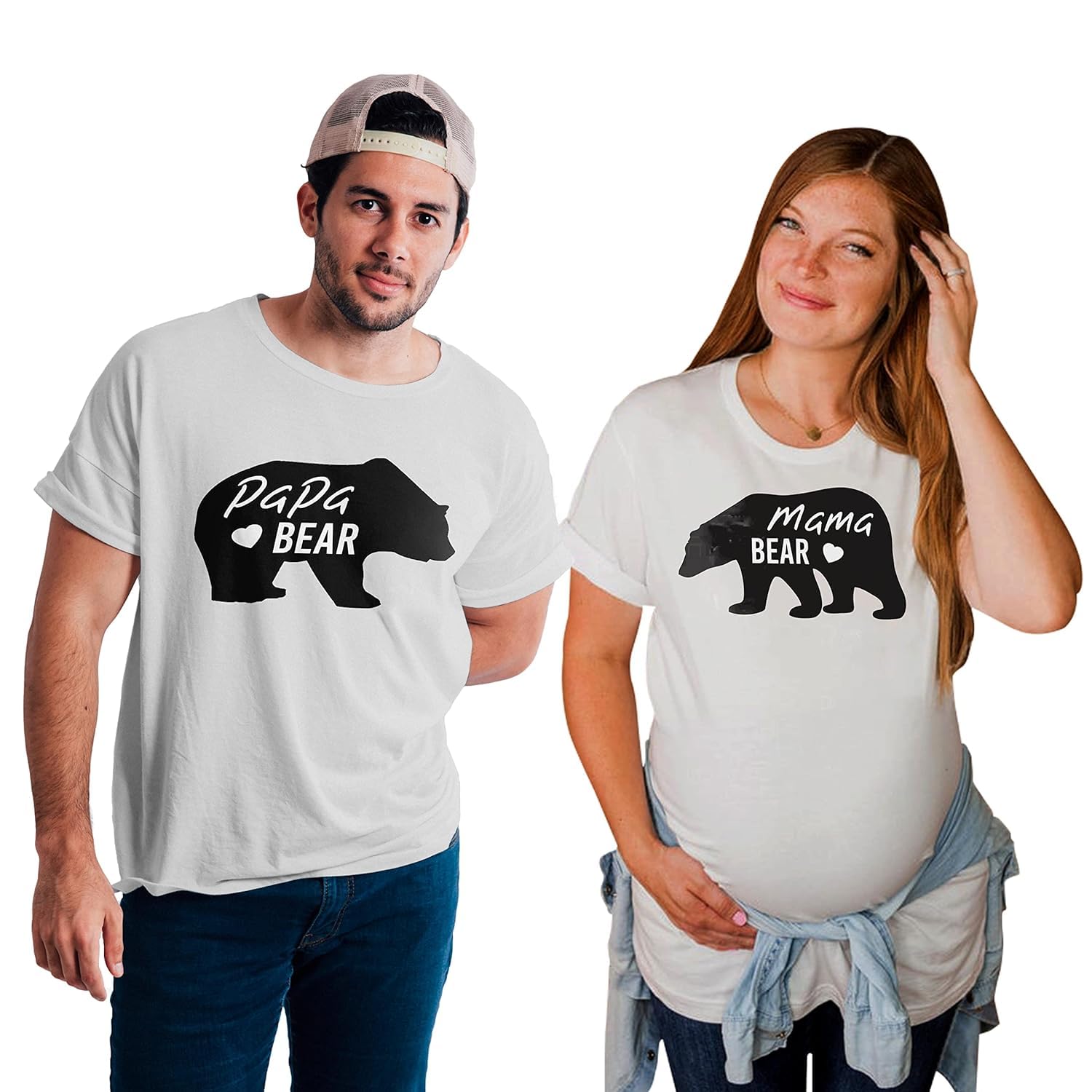 Cotton Tshirt Matching Maternity Tshirt for Women and Men| Maternity Couple Tshirt for Photoshoot|Maternity Dresses for Pregnancy |Maternity Dress for Women (12)-image-5