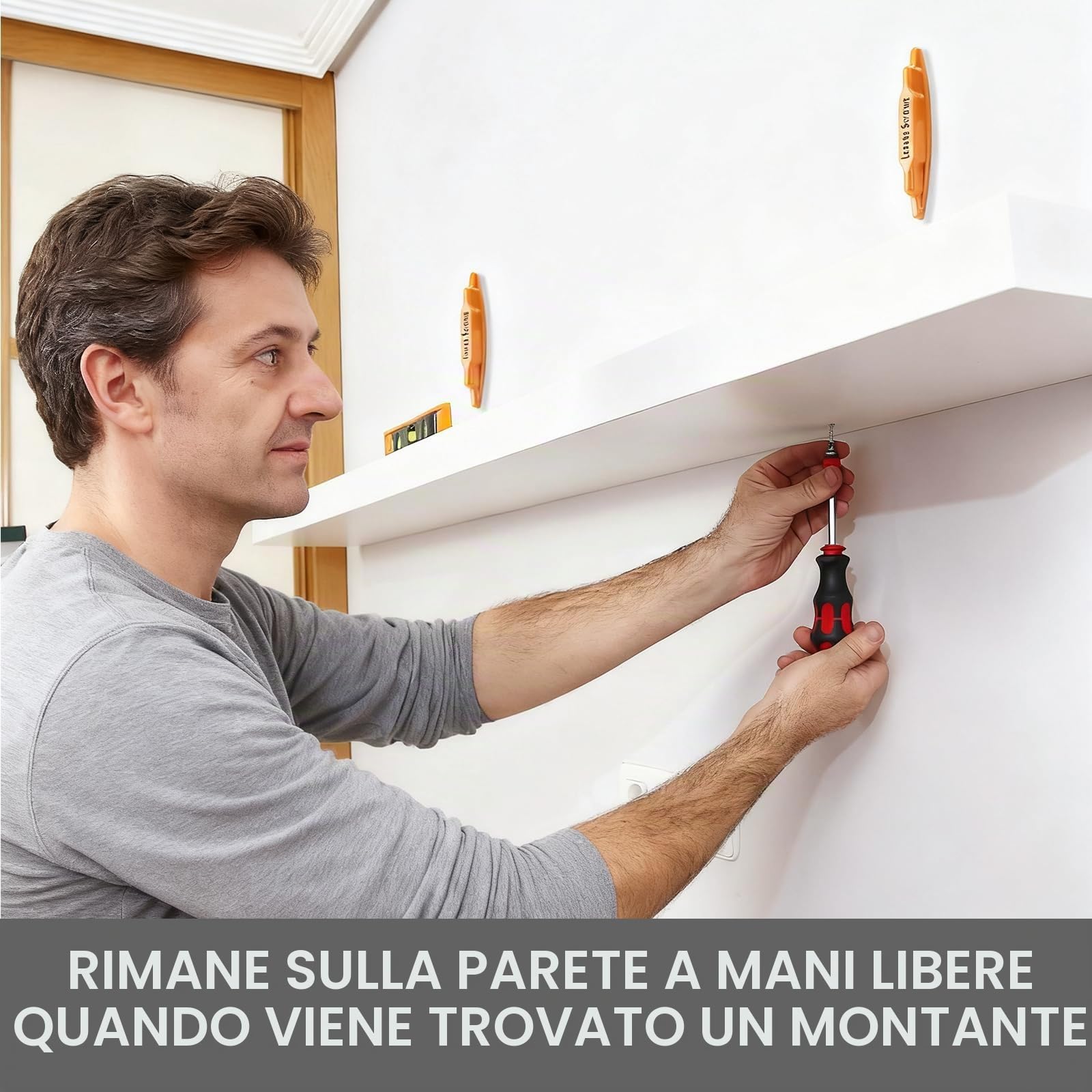 Rilevatore di Chiodi Magnetico 4 Pezzi, Magnetismo Forte Senza Batterie Senza Parti Mobili, 0.9×5.5 Pollici Ergonomico, Per Intonaco Secco Localizzare Viti/Chiodi