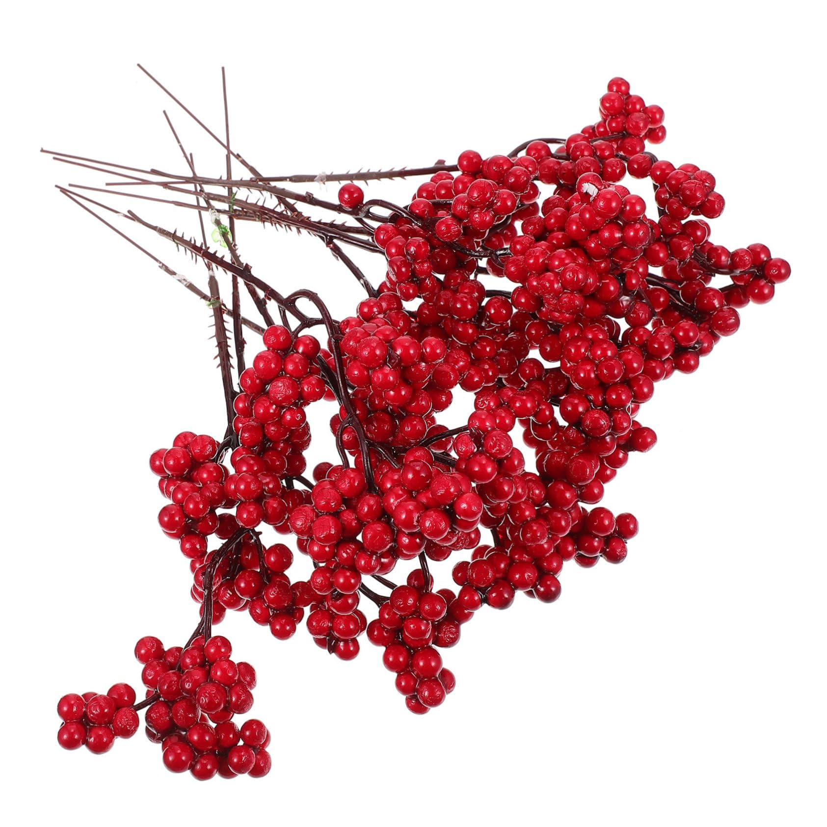 10 bacche artificiali rami di cedro artificiali, bacche di Natale, piante finte per composizioni floreali natalizie, steli di bacche per vasi fai da te bacche bacche di plastica