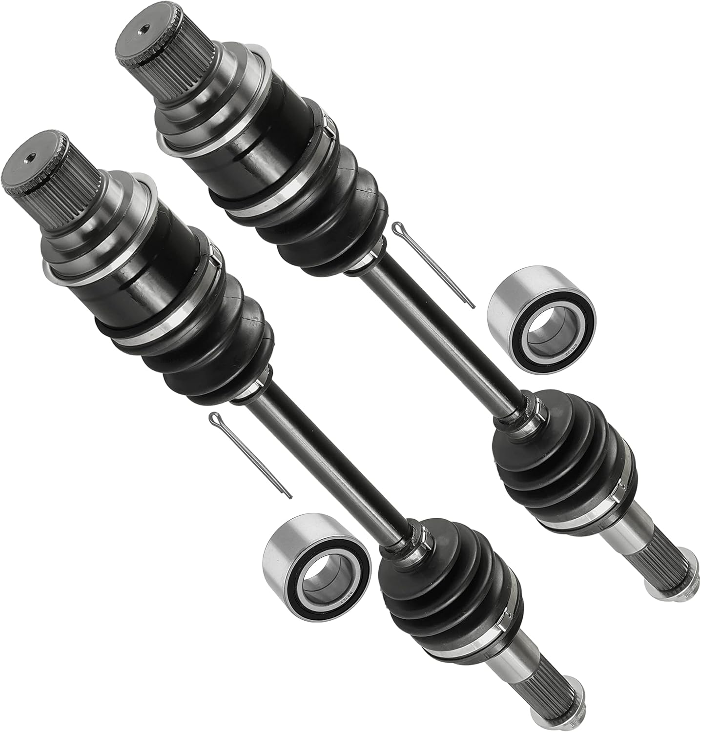 Caltric Rear Left and Right Cv Joint Axle with Bearing Compatible with Yamaha Grizzly 450 Yfm450Fg 4X4 2007-2010