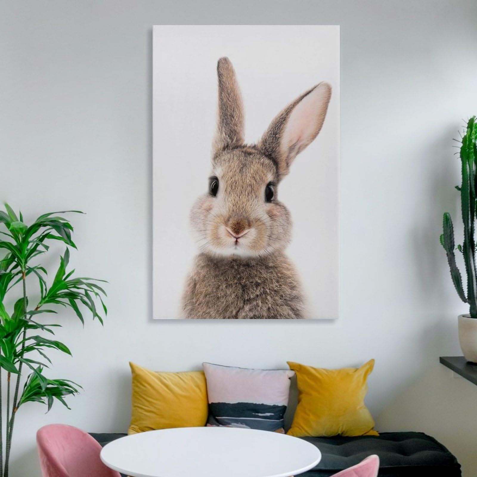 ウサギのイラスト キャンバスアート 約15cm Amazon.co.jp: ZFXFHDR(へ楽ーツ) うさぎ 絵画 キャンバス