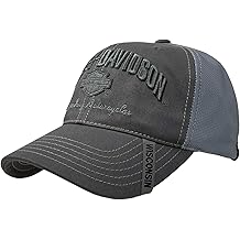 Men's Baseball Cap, H-D Bar & Shield Mesh Hat w/Distrssed Bill Black