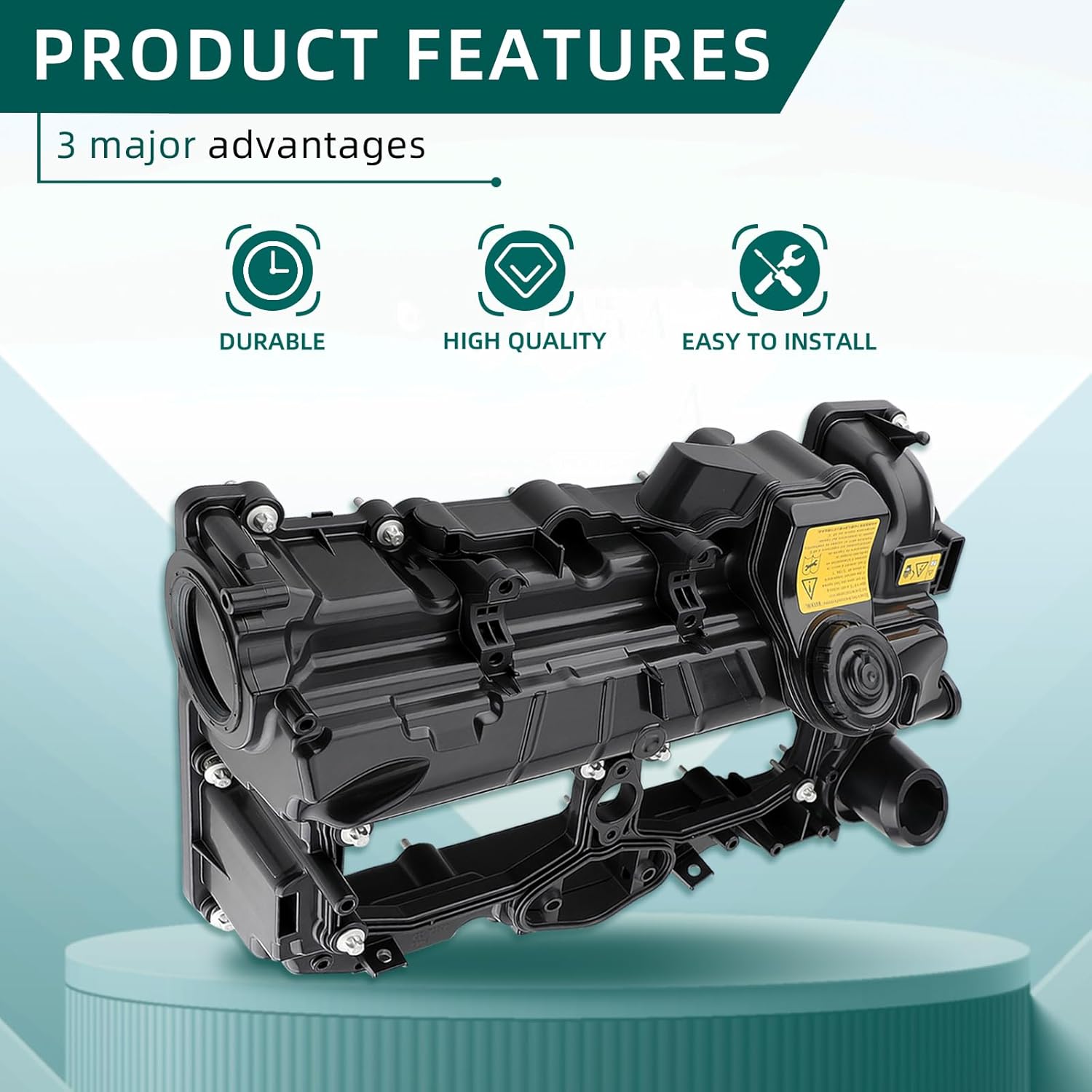 AUTOKAY Engine Valve Cover Kit with Gasket & Oil Cap Compatible with BMW 228i 320i 328i 328i GT xDrive 428i 528i X1 X3 X4 X5 Z4 2012-2018 L4 2.0L Replaces 11127588412 264-517