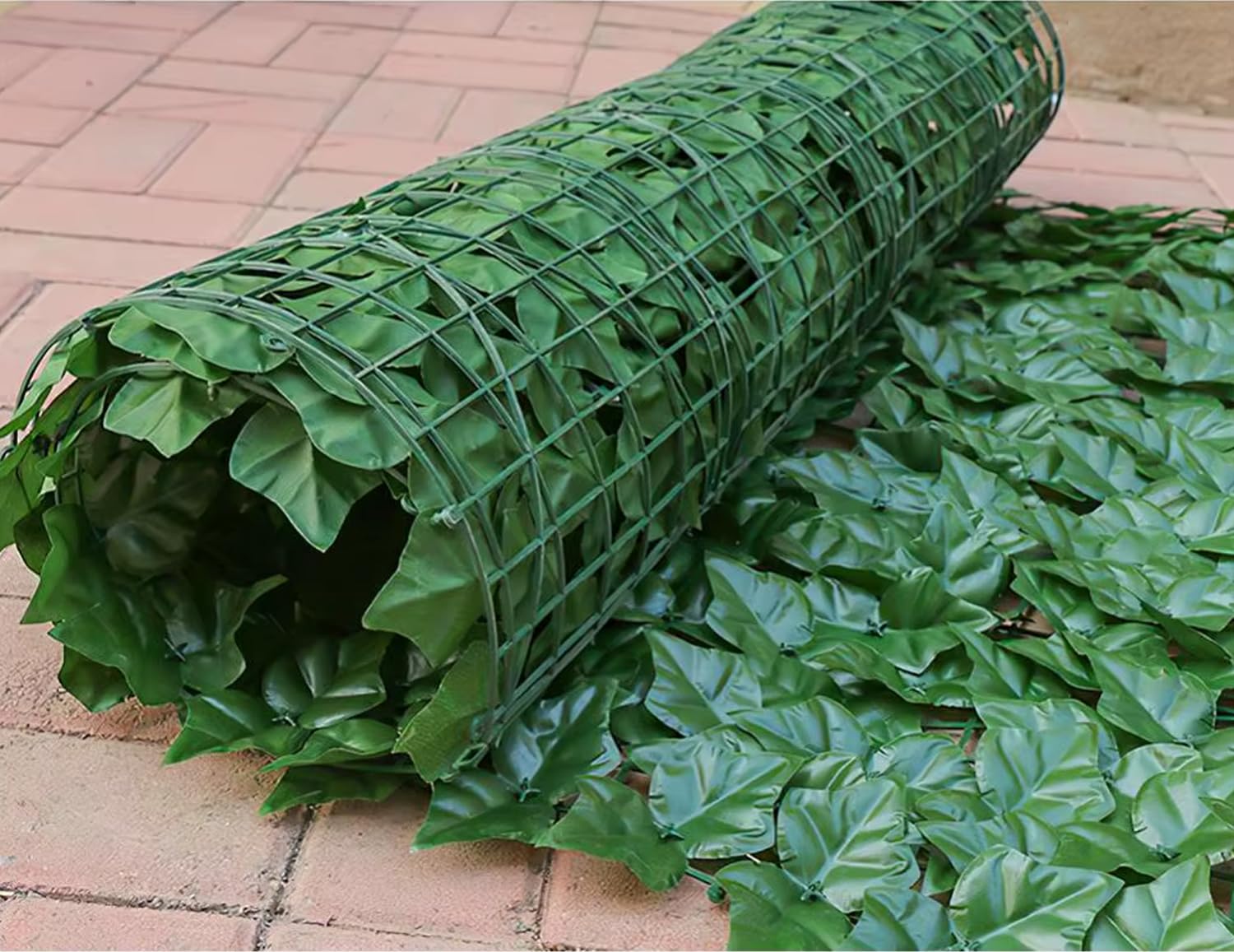 Seto Artificial Ocultación Jardín en Rollo 3x1 m Pantalla de Valla de Privacidad de Hiedra Artificial para Terraza Balcón Exterior Decoración de Hojas Verde (300x100 cm (C))