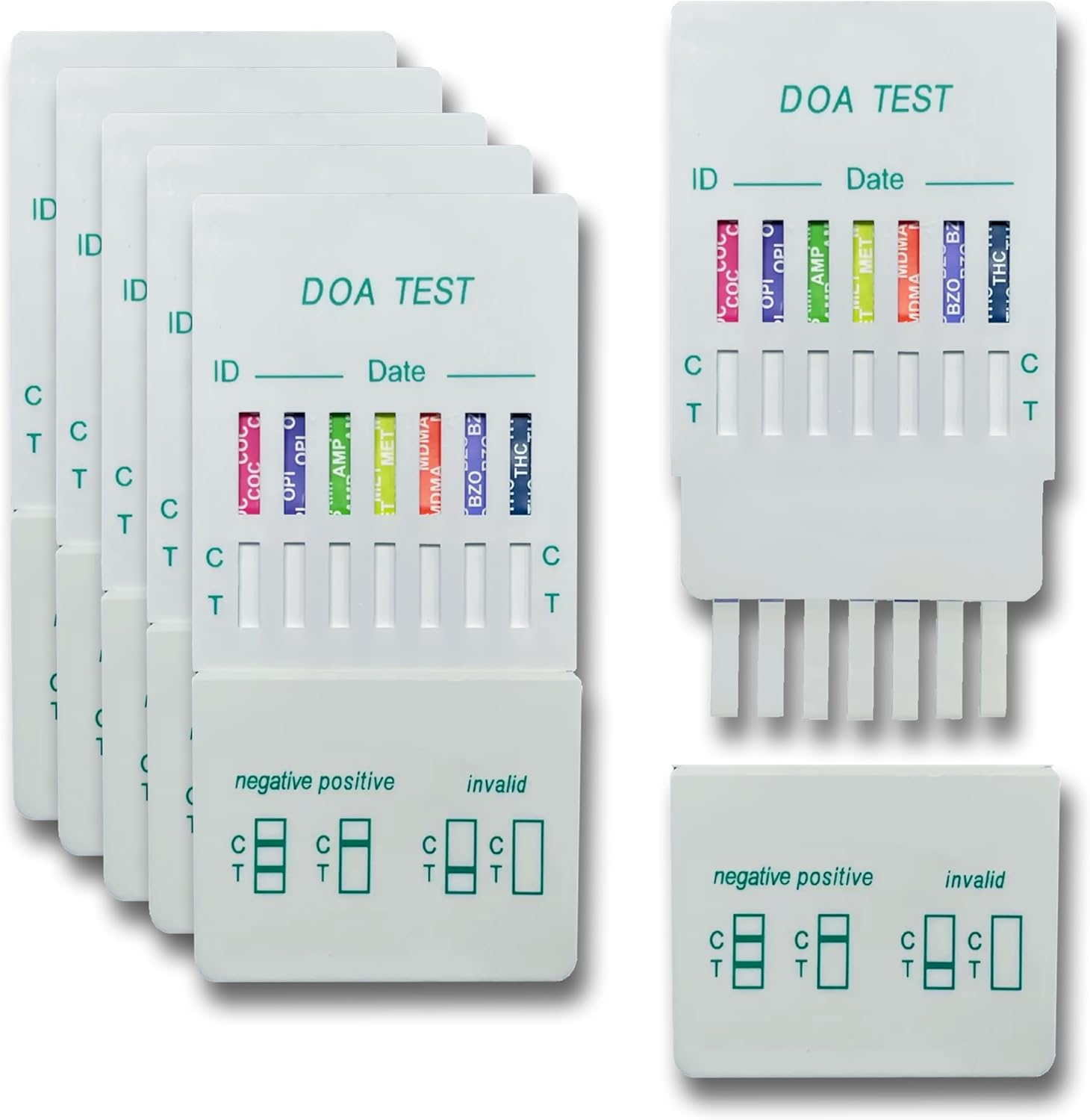 5Pack MultiDrug Test Strips Detects Cocaine, Amphetamines, Opioids