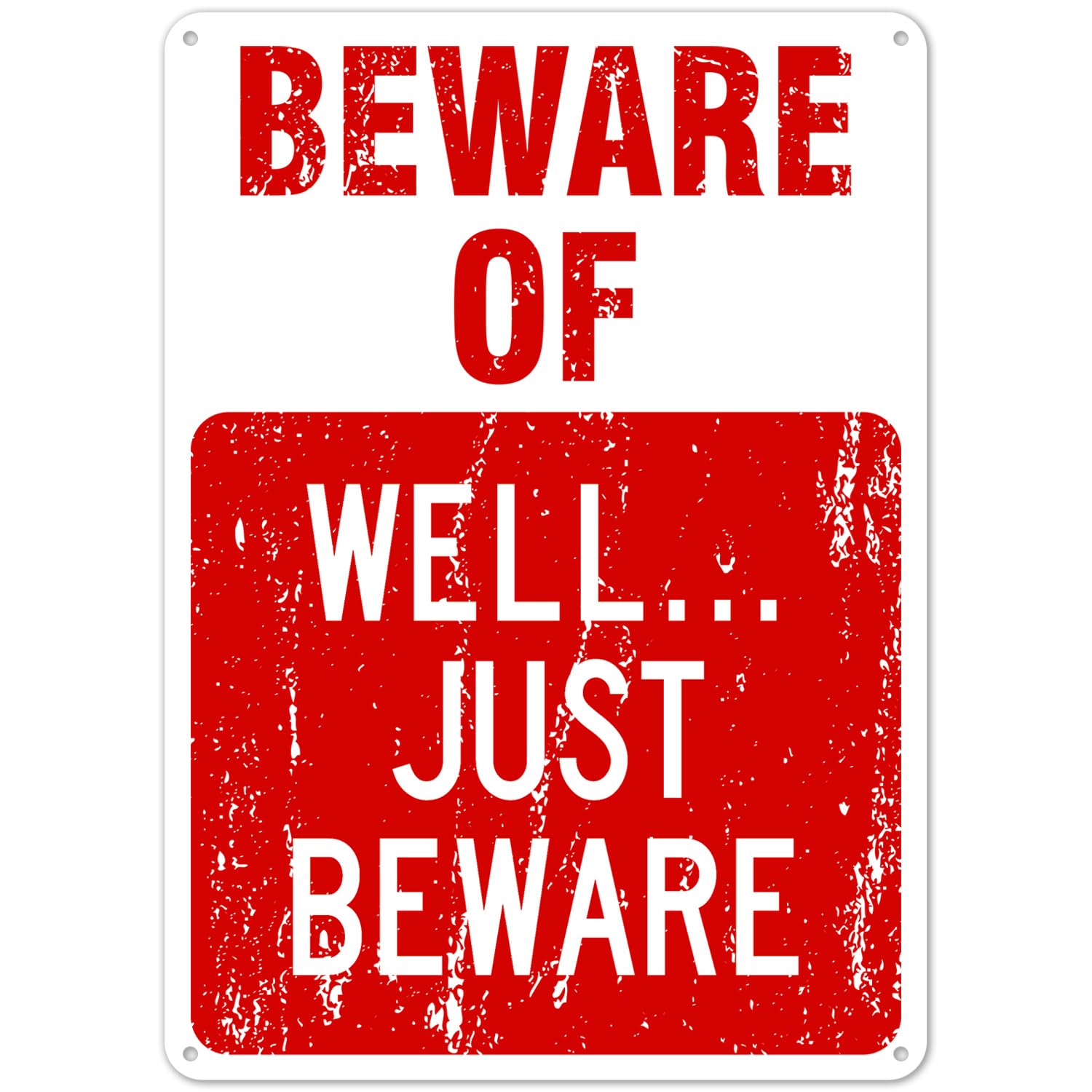 Interesting Humorous Beware Decorative Metal Sign Home Courtyard Funny Wall Decor 8x12 Inch