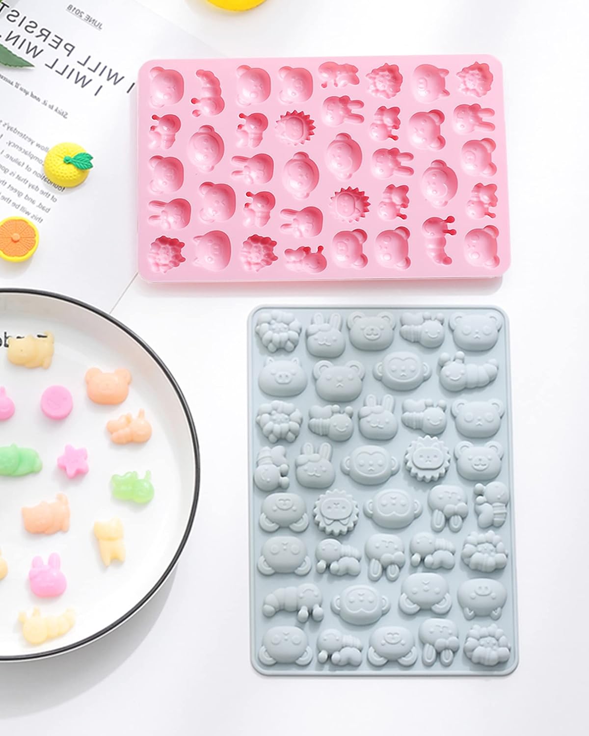 2PCS Christmas Silicone Molds, Chocolate Molds, Gummy Molds, Wax Melt Molds, Butter Mold, Food Grade No-Stick Silicone Molds for Baking, Home Baking. : Home & Kitchen