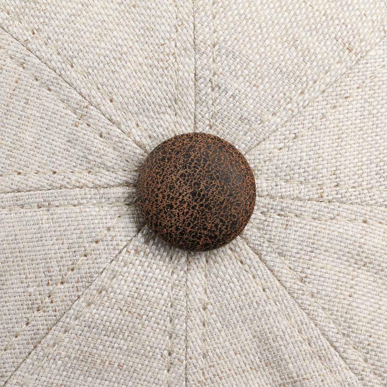 Lierys City Leather Piping Linen Cap Kobiety/Mężczyźni | Wyprodukowano we Włoszech