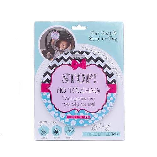 Miniatura 10 de Three Little Tots Paquete de dos señales de regalo para asiento de coche y cochecito de bebé Blue Boy Preemie sin tocar - Seguridad probada por CPSIA