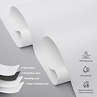 Vista 4 de Persianas motorizadas con control remoto, persianas inteligentes opacas para ventana, persianas automáticas inalámbricas, persianas eléctricas Blanco