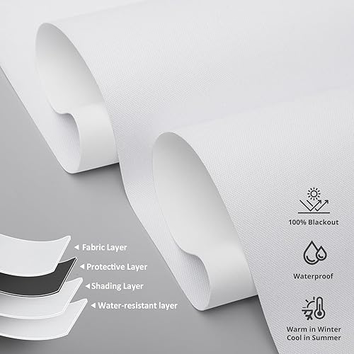 Miniatura 4 de Persianas motorizadas inteligentes con control remoto, persianas inteligentes opacas sin cordón para ventana, persianas eléctricas sin cordón que