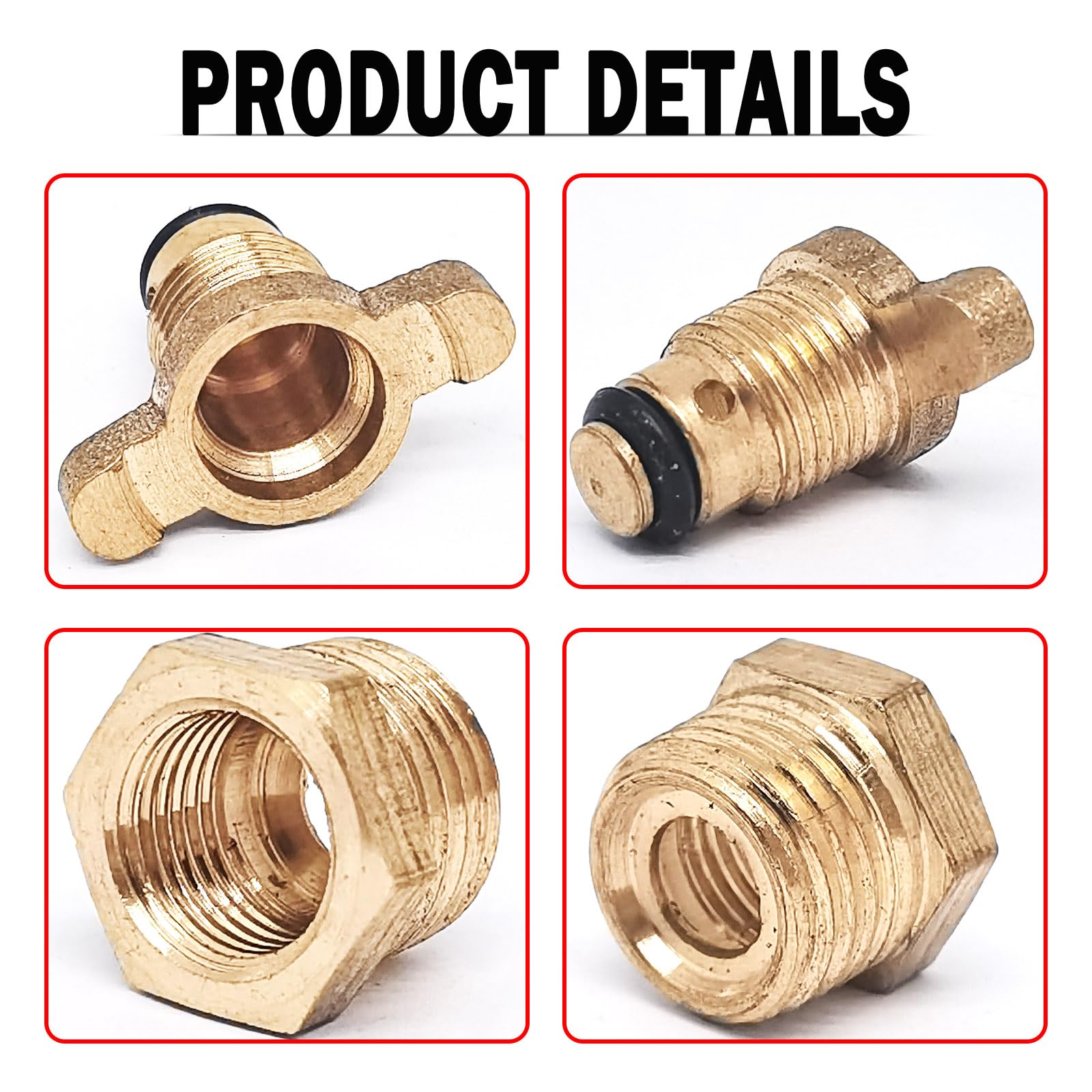 Compressor Drain Plug 1/4 Npt Valve 2-Pack Brass Air Compressor Drain Valves - 1/4 NPT Male ...