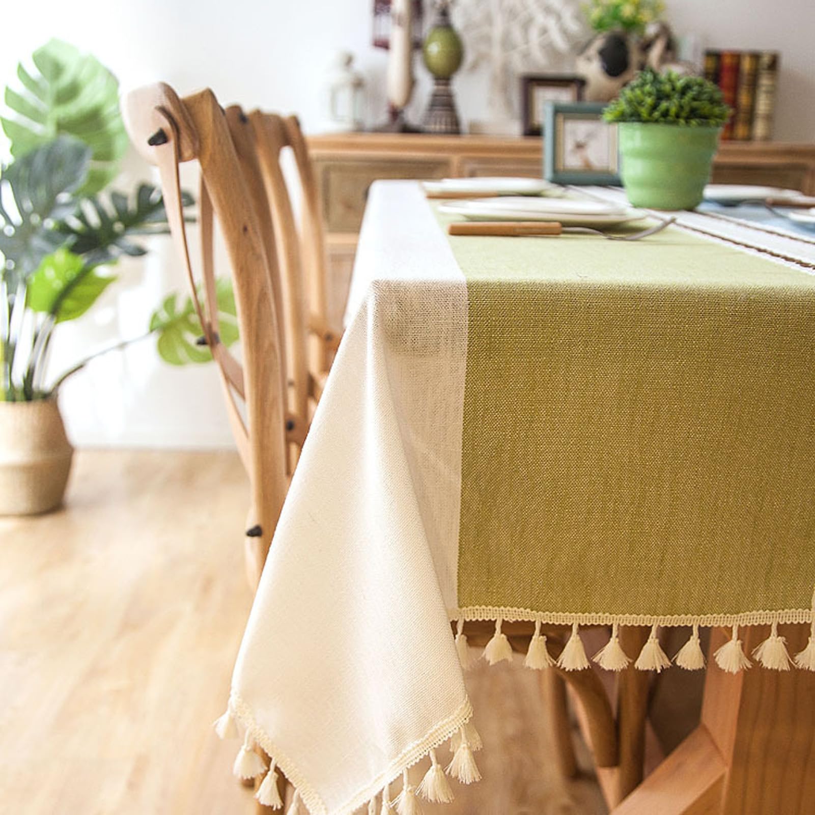 Arquiel Mantel Rectángula Colibrí Flor, PoliéSter Mantel De Tela Antimanchas Impermeable Lavable Duradera Para Cocina Comedor
