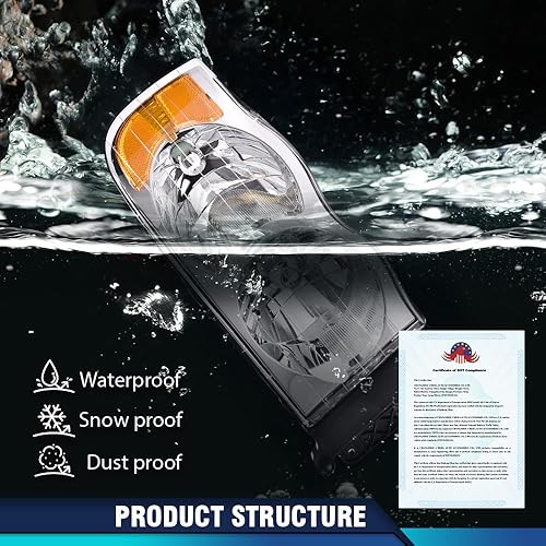 Vista 21 de PIT66 Conjunto de faros delanteros LED DRL BAR compatible con GMC Sierra 1999-2007 /Sierra 2500/99-06 GMC Yukon 1999-2004, accesorios de luces