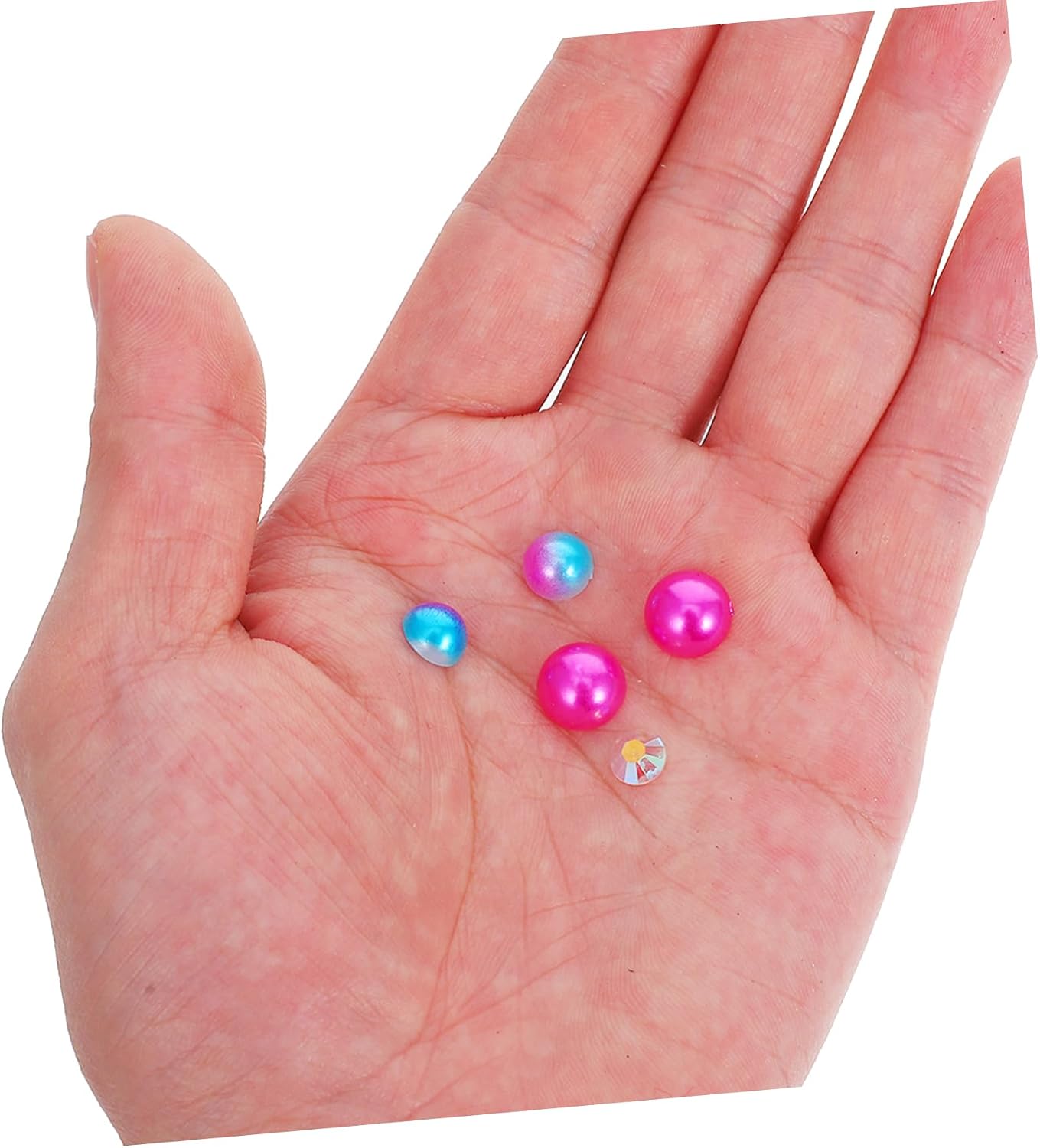 Mixed Size Flatback Pearls and Rhinestones for Crafting – Half Round Resin Gems for Nail Art Scrapbooking Phone Decoration and DIY Projects 100 Pieces Assorted