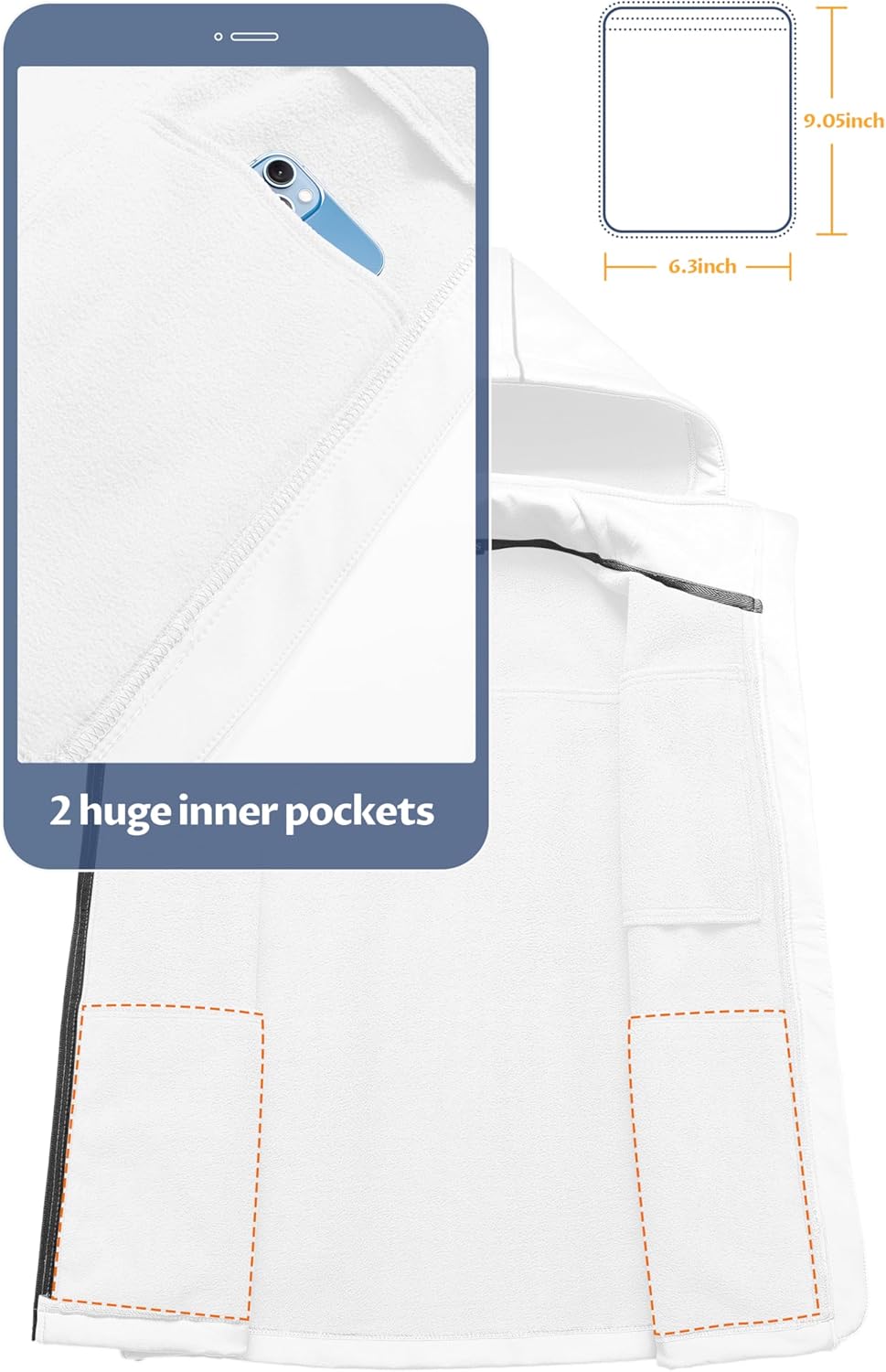 CREATMO US Women's Lightweight Softshell Vest Outerwear Windbreaker Sleeveless Jacket With Removable Hood - Image 3