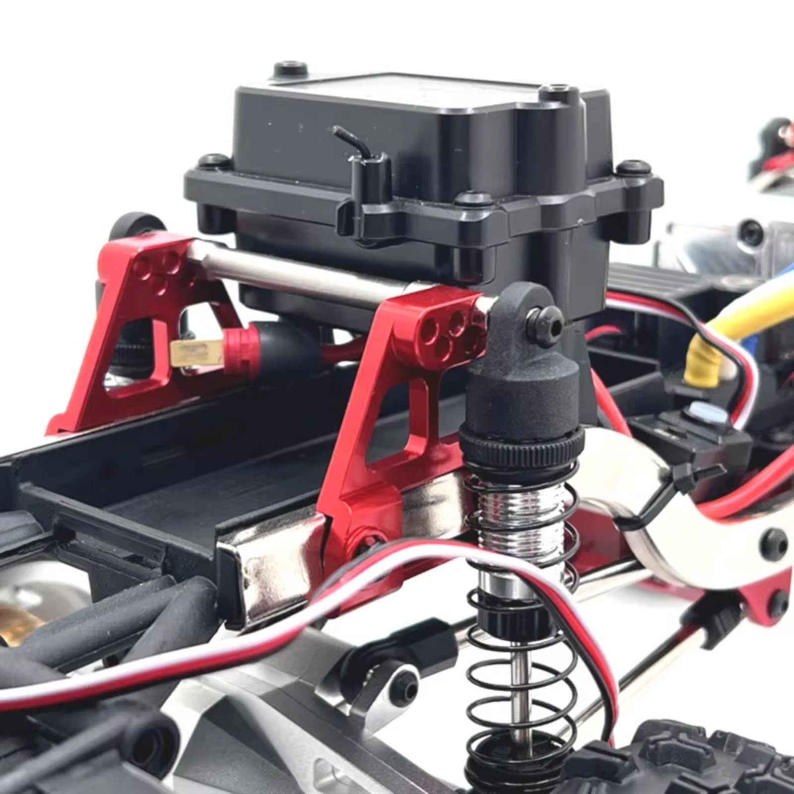 Ricambi Modellini RC Per MJX H12Y+ 1/12 Staffe Ammortizzatori Anteriori E Posteriori In Metallo Auto RC Crawler Camion Per Buggy Parti Riparazione E Aggiornamento(Silver)