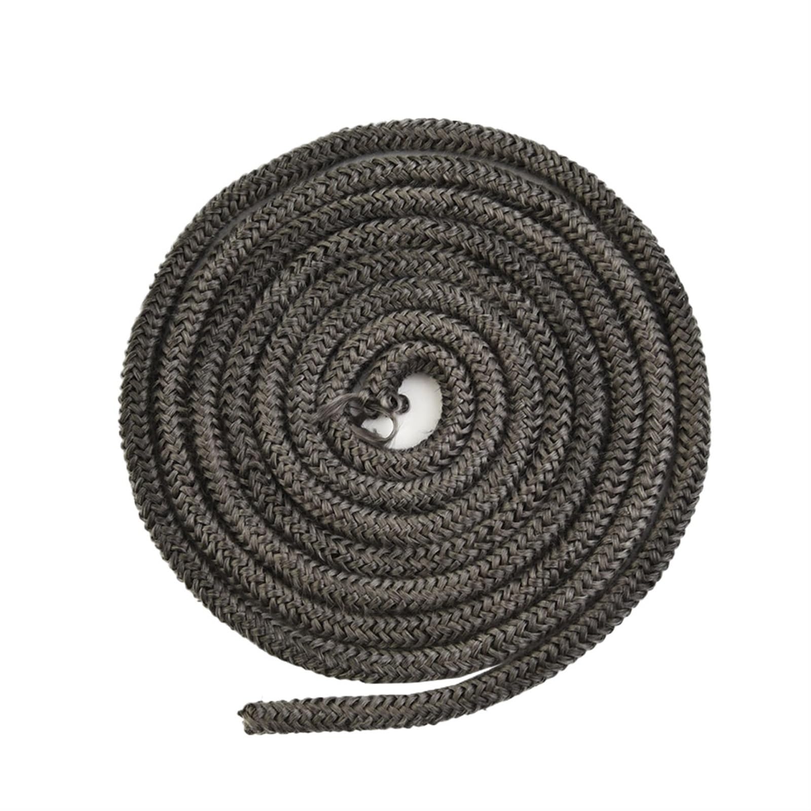 Wood Stove Gasket Fireplace Fiberglass Seal Rope Black 10/12mm 2M Self-Adhesive Stove Door Replacement(10mm)