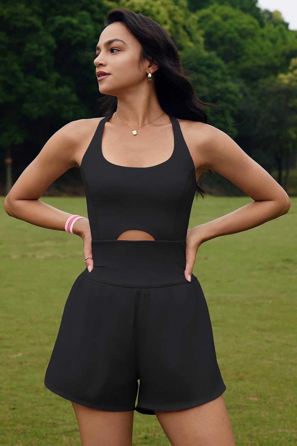 ReachMe Womens Running Onesie Workout Rompers Athletic Romper One Piece Outfits Exercise Jumpsuits Gym Yoga Clothes - Image 3