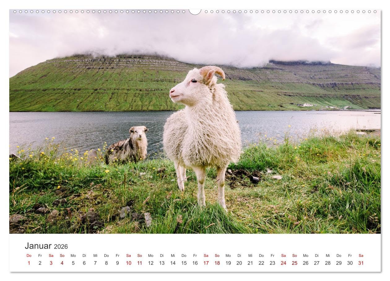 Färöer - Einzigartige Inseln (hochwertiger Premium Wandkalender 2026 DIN A2 quer), Kunstdruck in Hochglanz: Entdecken Sie das hevorragende Färöer, so wie Sie es noch nie gesehen haben.