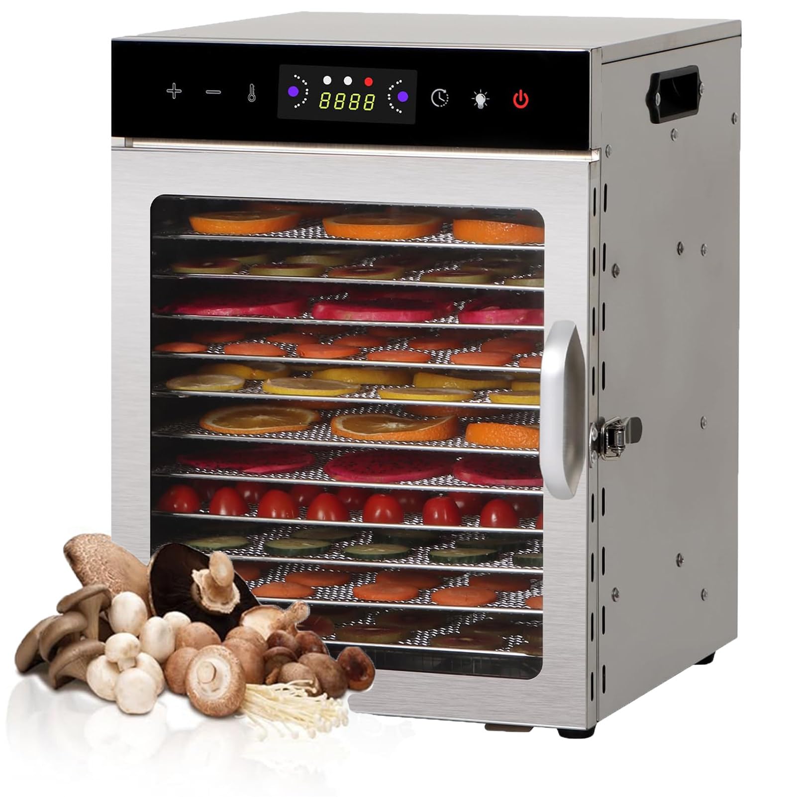Essiccatore Per Alimenti Per La Casa, Essiccatore Per Alimenti, Essiccatore Per Frutta E Carne, Liofilizzatore Per Caramelle, Pesce, Verdure, Carne Secca, Erbe, Funghi, Dolcetti Per Cani,12-Tray