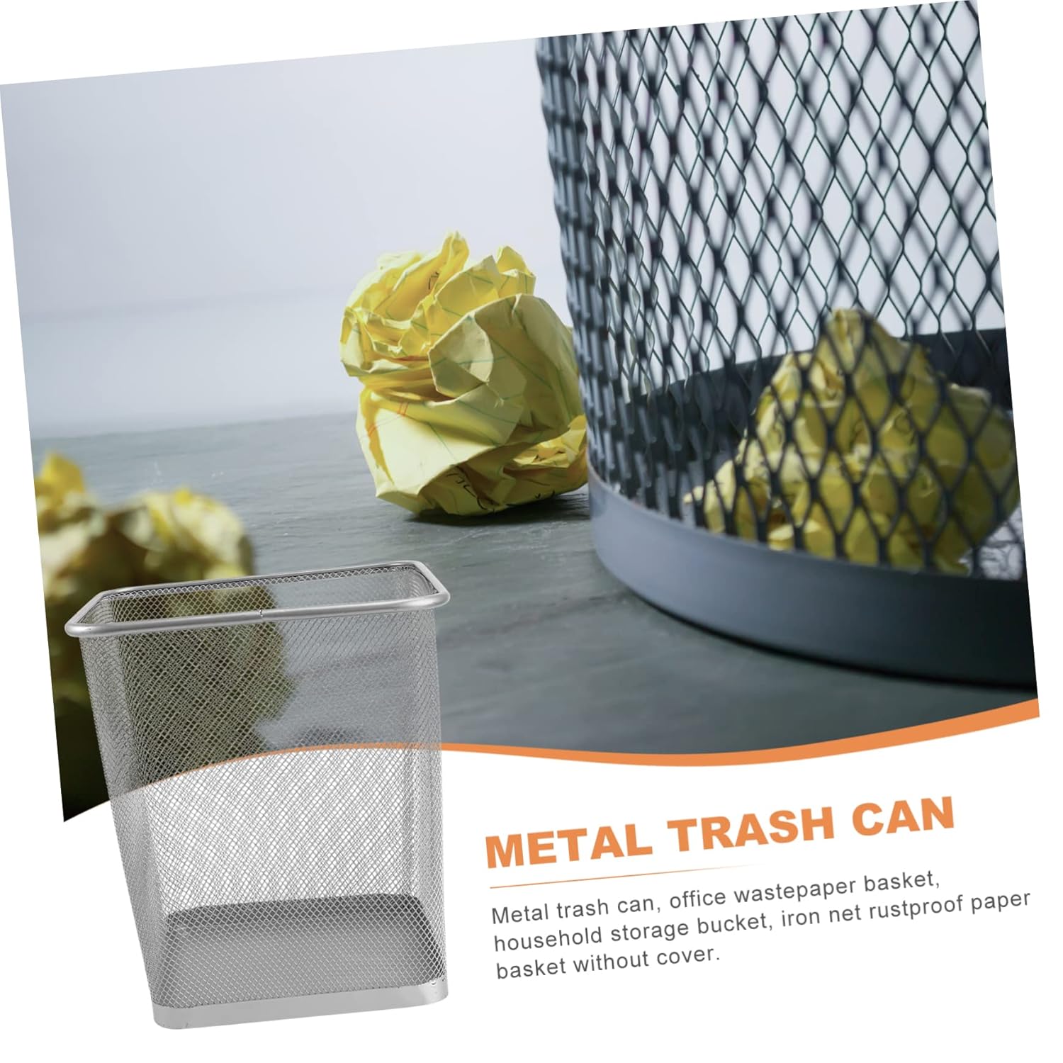 Zerodeko Recycling Bin Bathroom Trash Can Trash Can Garbage Basket for Household