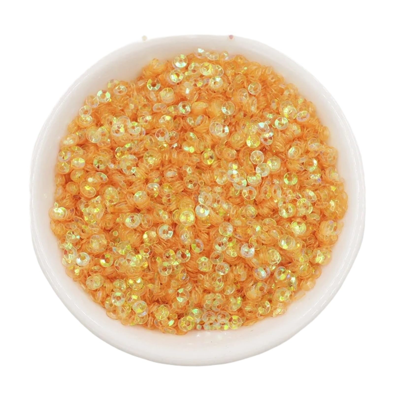 100 g 3 mm kubek okrągły PCW luźne cekiny do szycia rękodzieła ślubnego DIY kobieta taniec błyszczące akcesoria (żółto-3 mm)