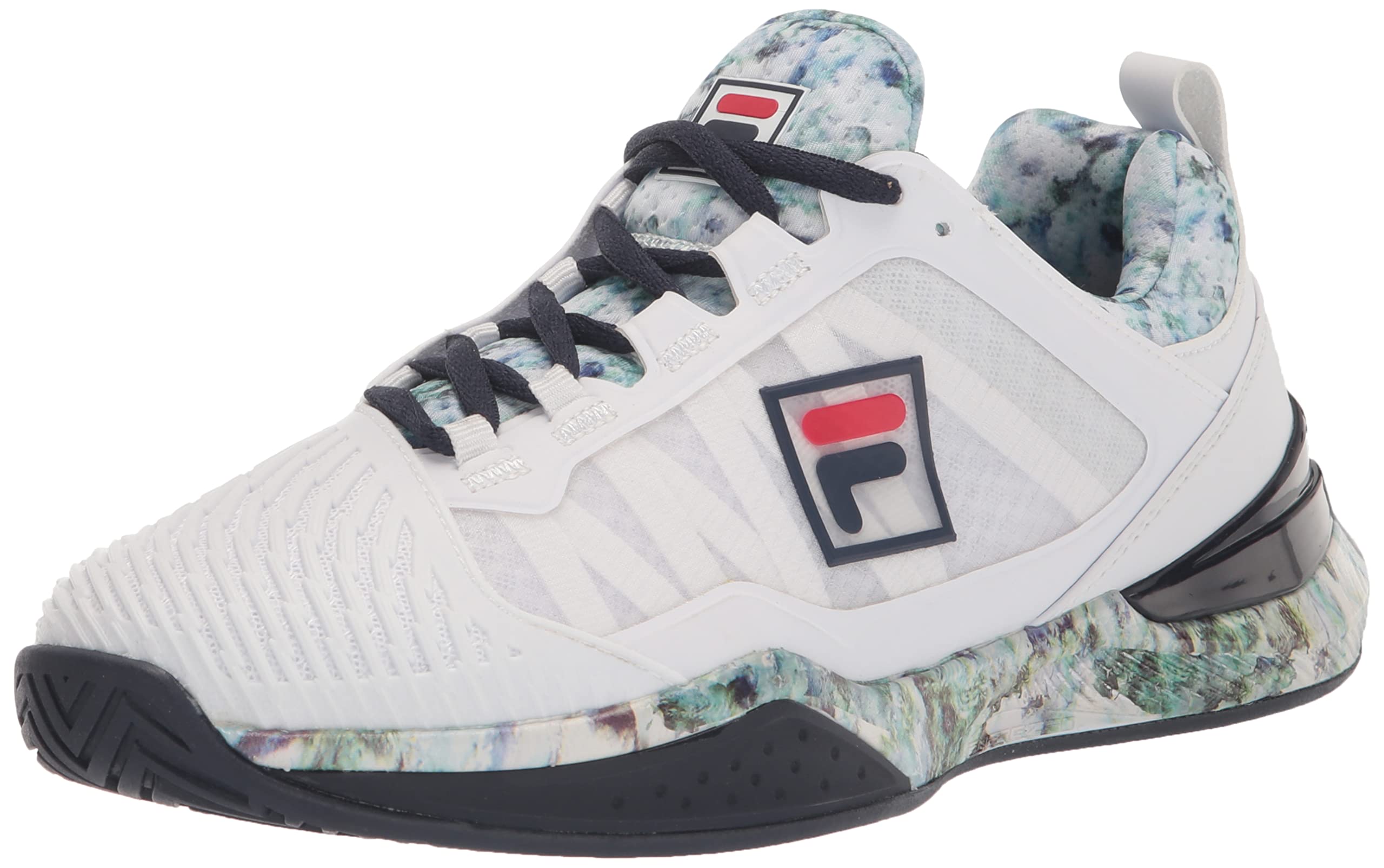 FILA Men's SPEEDSERVE Energized Sneaker, White Navy/Multi, 9