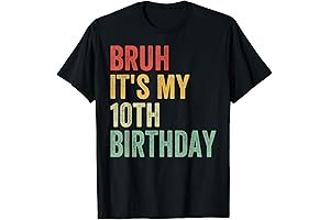 Bruh It's My 10th Birthday 10 Year Old Two Birthday T-Shirt
