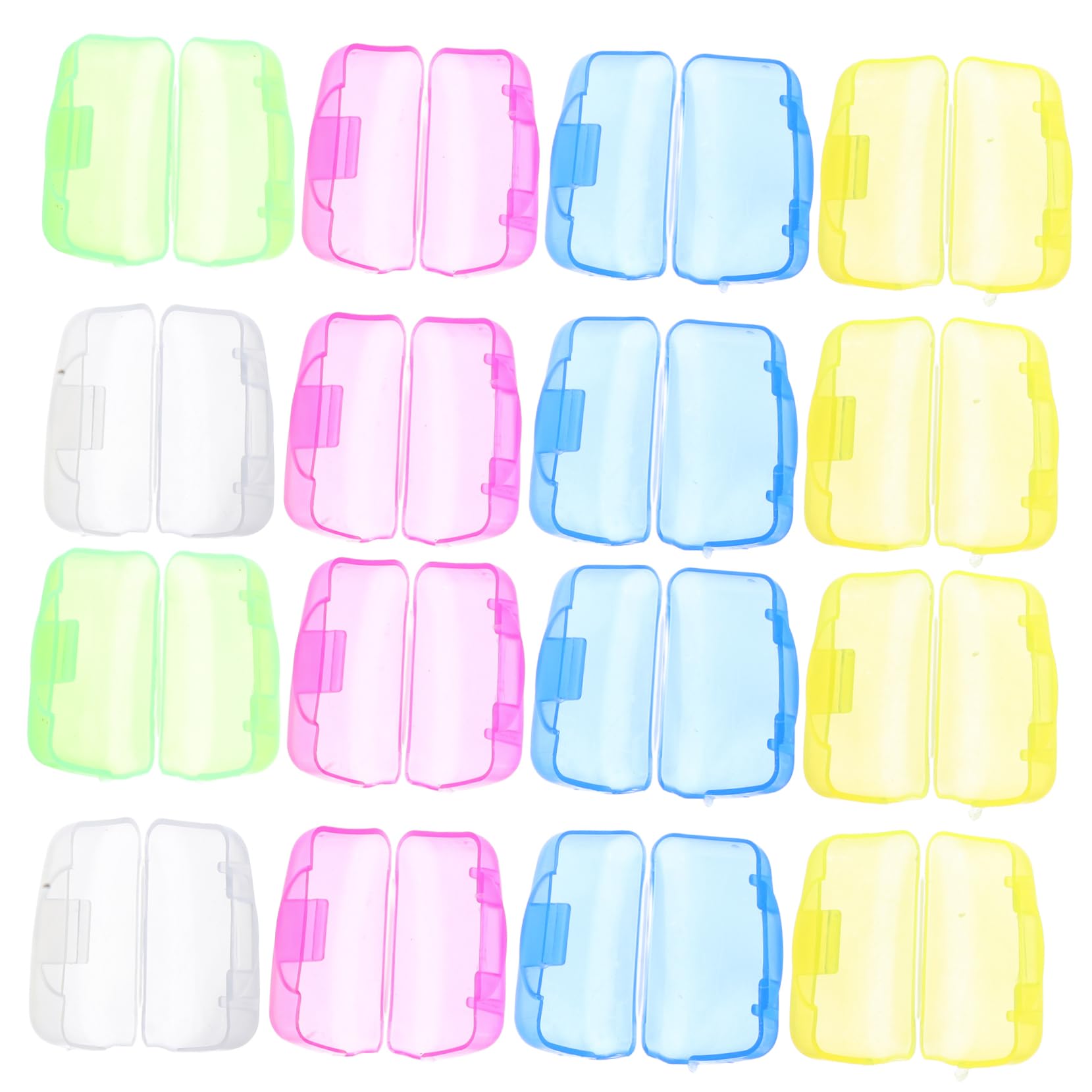 GANAZONO 20pcs Travel Toothbrush Dustproof Toothbrush Covers for Manual Electric Brushes Portable Travel Case for Trips and Office Use
