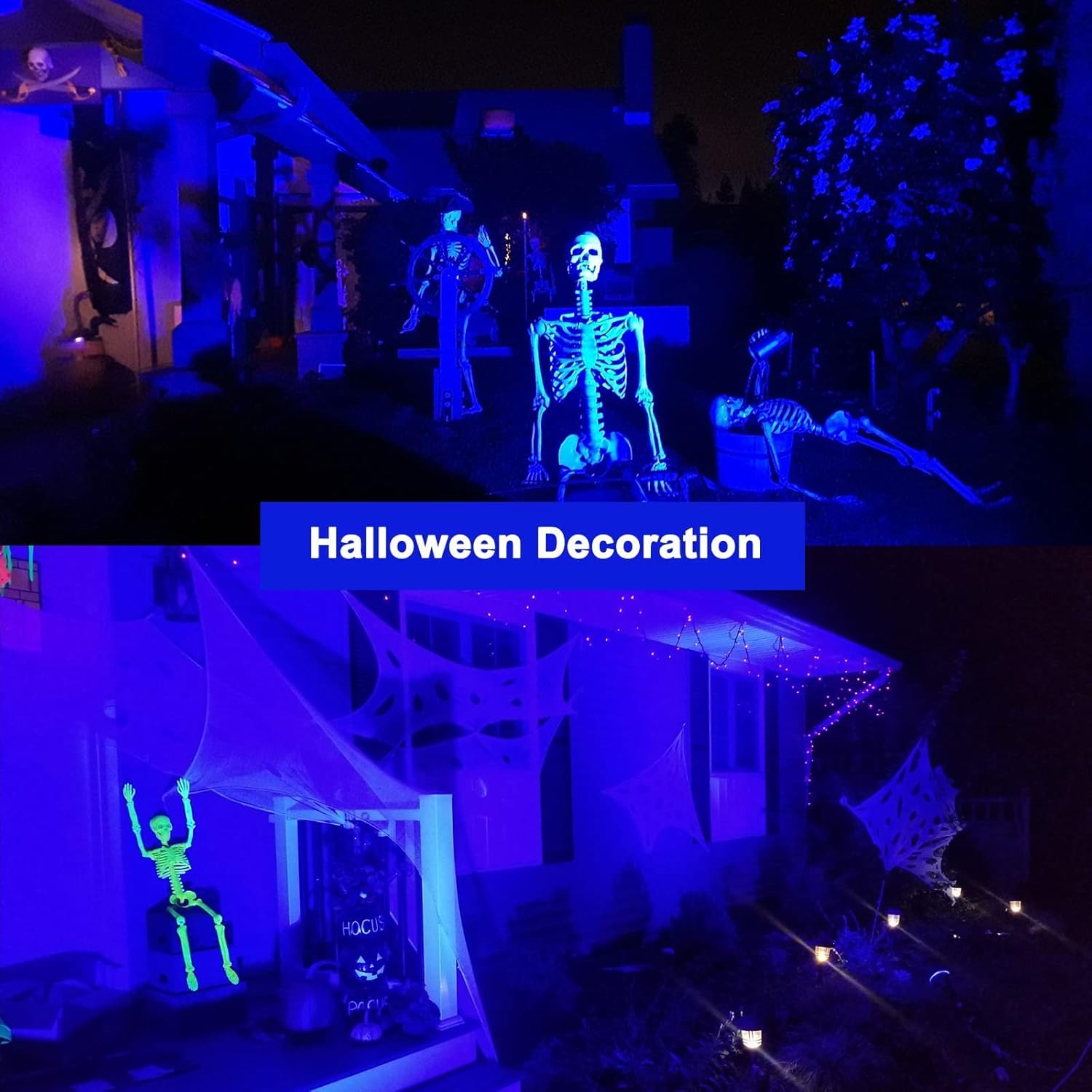 LED Par38 Blue Light Bulb - 15W(100Watt Equivalent) Blue LED Light Bulbs, E26 Base Flood Light Bulbs Perfect for Party Decoration, Porch, Home Lighting, Halloween, Christmas, Outdoor, 2 Pack