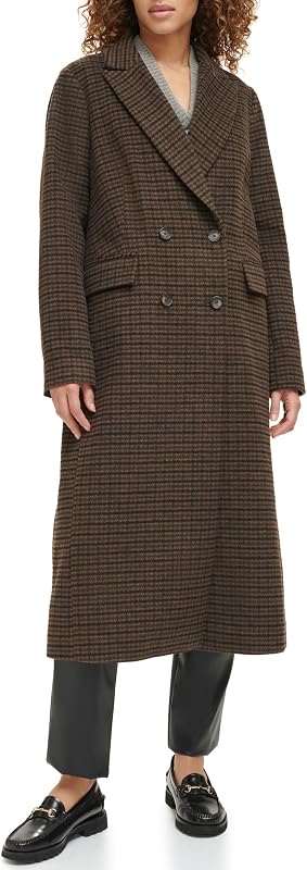 Levi's Women's Maxi Length Double Breasted Wool Blend Coat