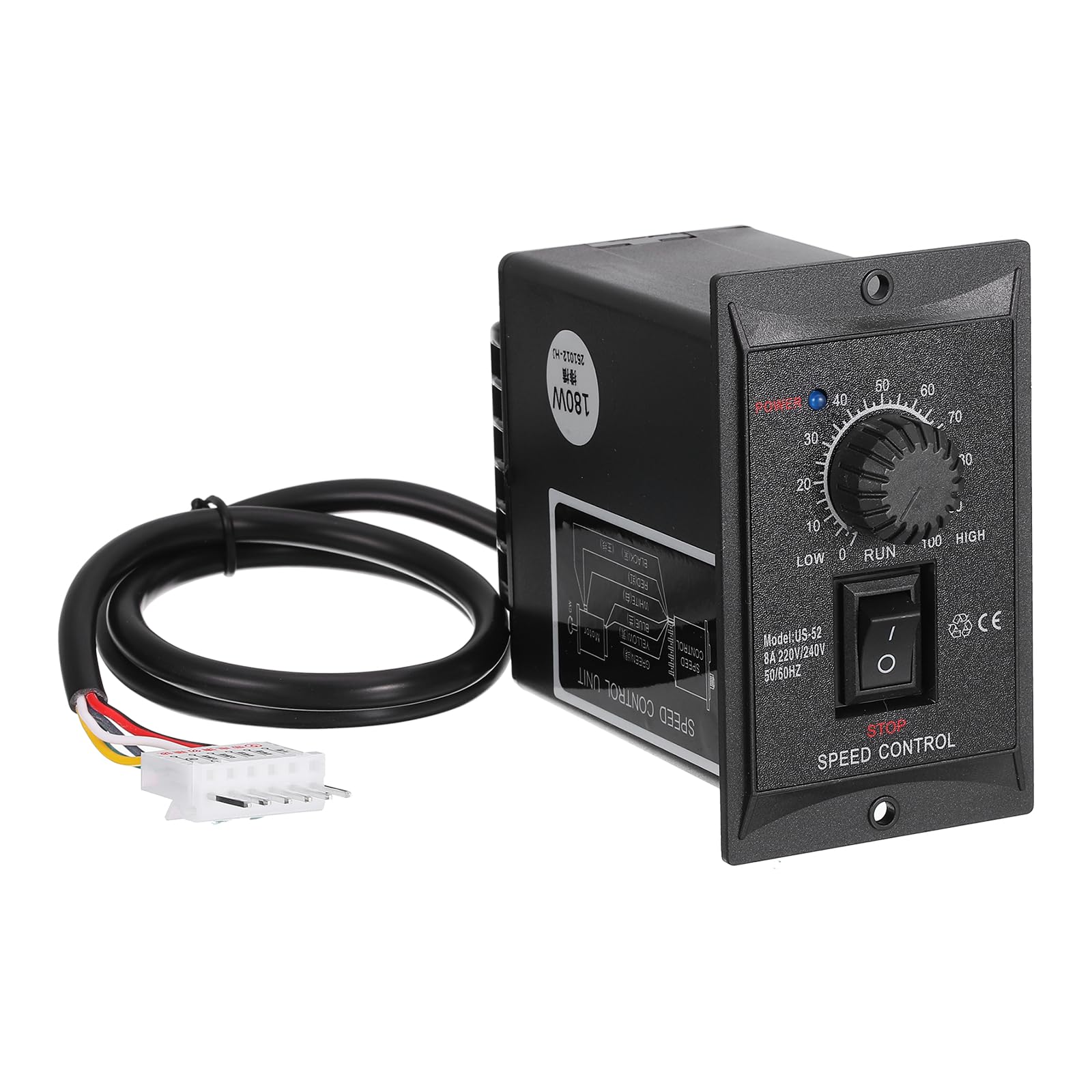 Controlador de velocidad de motor AC 180W 220V con interruptor de marcha atrás MECCANIXITY