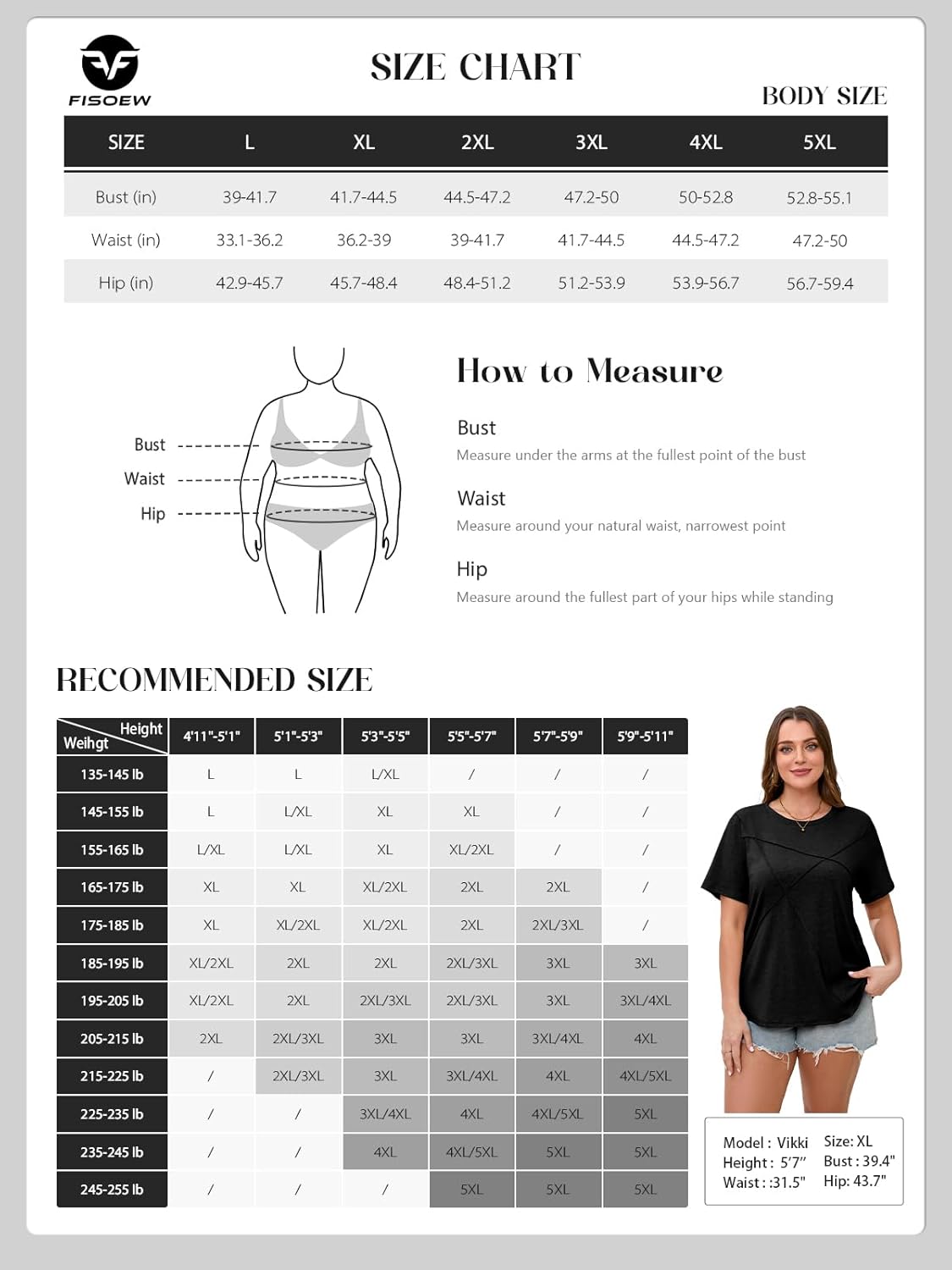 Fisoew Womens Plus Size Short Sleeve T Shirts Summer Casual Loose Fit Tees Crew Neck Curvy Tunic Tops - Image 7