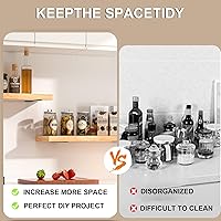 Vista 5 de Paquete de 16 - Soporte de estante en L oculto negro de 6 pulgadas (1/5 pulgada de grosor) Soportes de estante flotante de hierro Soportes de metal