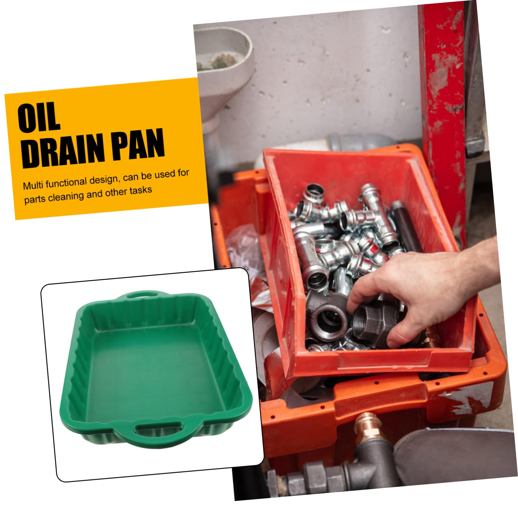Bandeja de Drenaje de Plástico Diseño a Prueba de Fugas y Ahorro de Espacio para Recogedor de Aceite y Refrigerante para Reparación de Coche