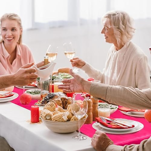 Miniatura 6 de 12 caminos de mesa de seda satinada de colores brillantes, bandas de silla de fiesta de otoño multicolor para Acción de Gracias, Navidad, Año Nuevo,