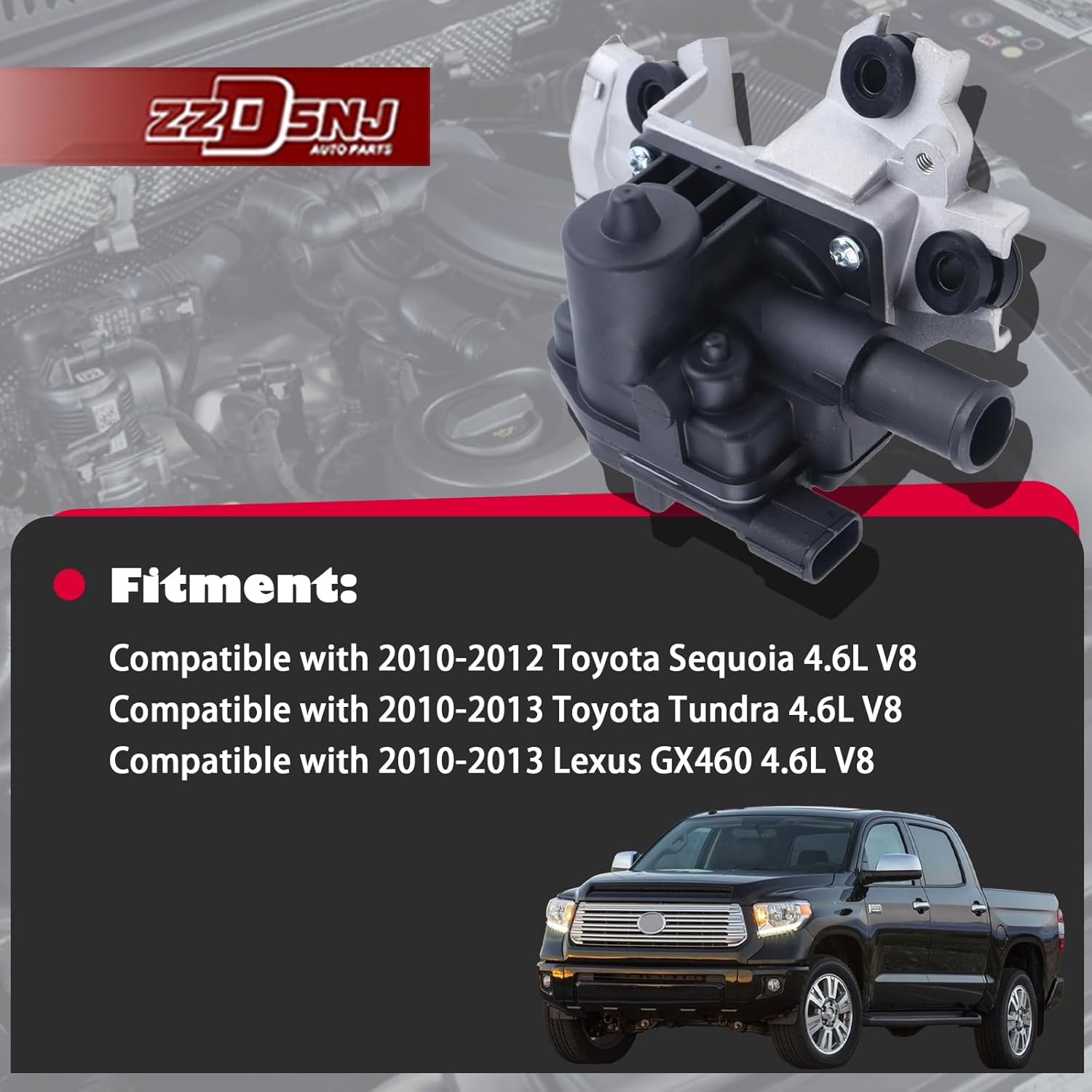 911-607 Secondary Air Injection Check Valve Compatible With 2010-2012 Toyota Sequoia 2010-2013 Toyota Tundra & Lexus GX460 4.6L V8 Air Pump Check Control Valve Replace #25701-38100