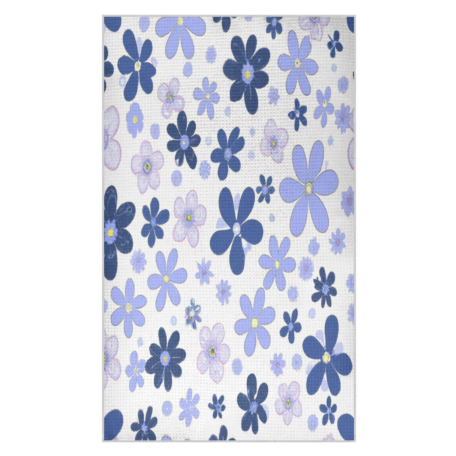 BURSTDDY Flowers Kitchen Towels,Absorbent Dish Towels 2 Pack