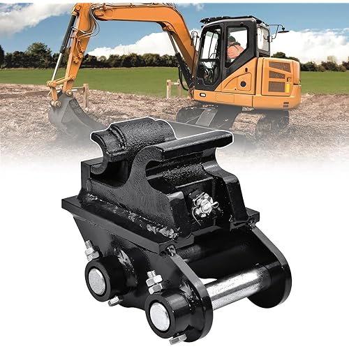 Mini Excavator Quick Coupler, Mechanical Quick Change Hitch for Small Diggers Mini Excavator 0.6-2Tons, Fits Digging Bucket, Rake, Scarifier Attachments